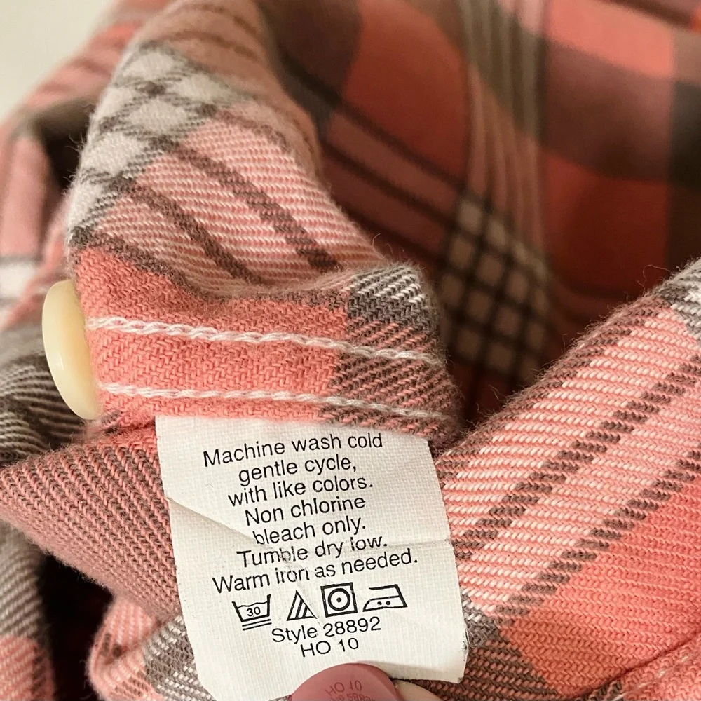 J Crew Tailored Fit Plaid Flannel Shirt - Men’s Large | Pink/Coral